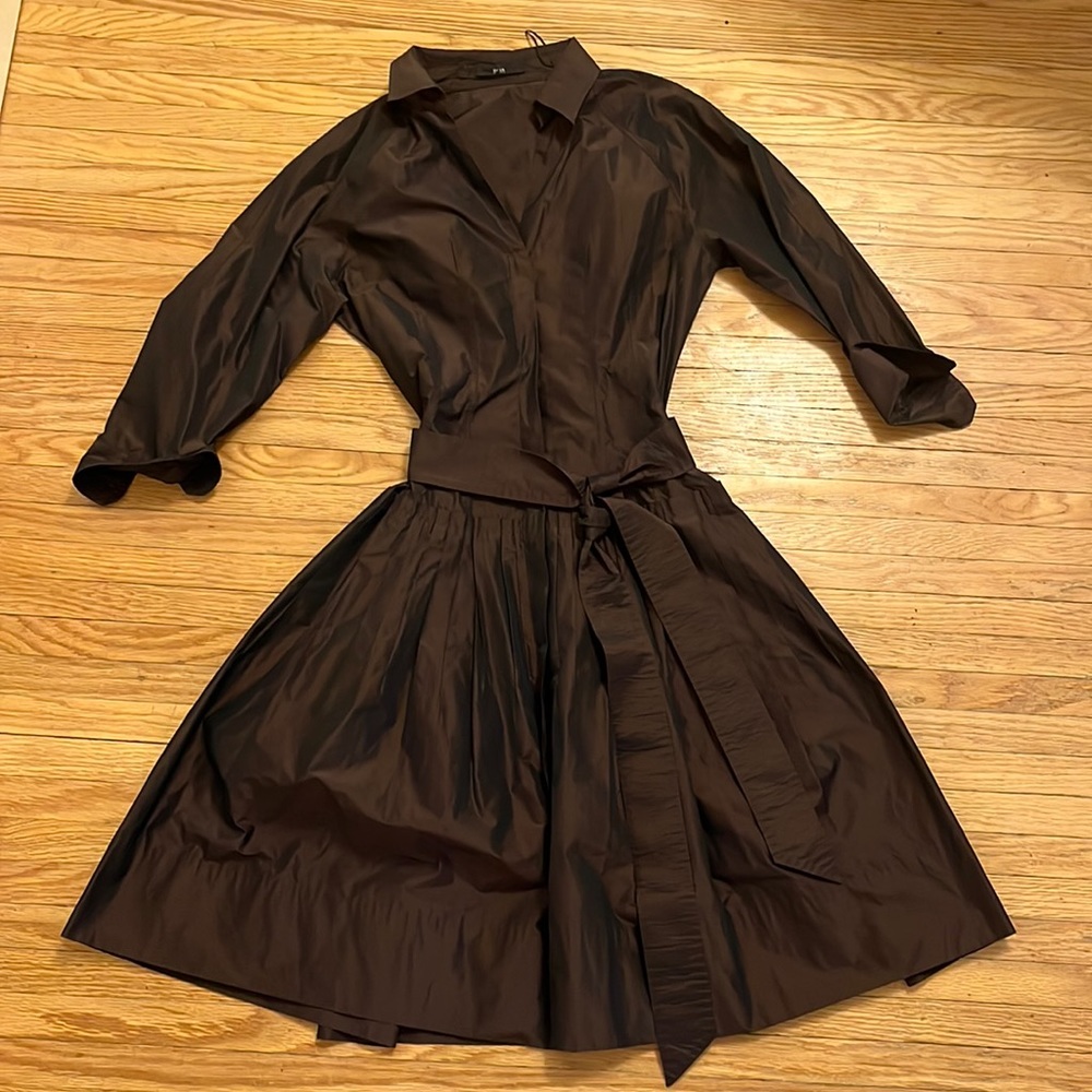 Hugo Boss Metallic Brown Wrap dress